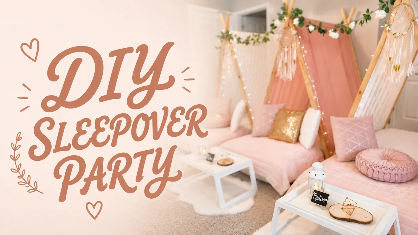 DIY Sleepover Party teepee setup by In Your Dreams Sleepovers in Tampa Bay
