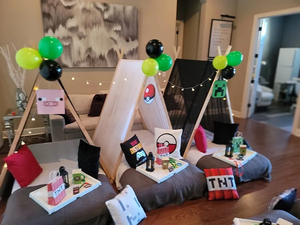 Gamers World sleepover party theme
