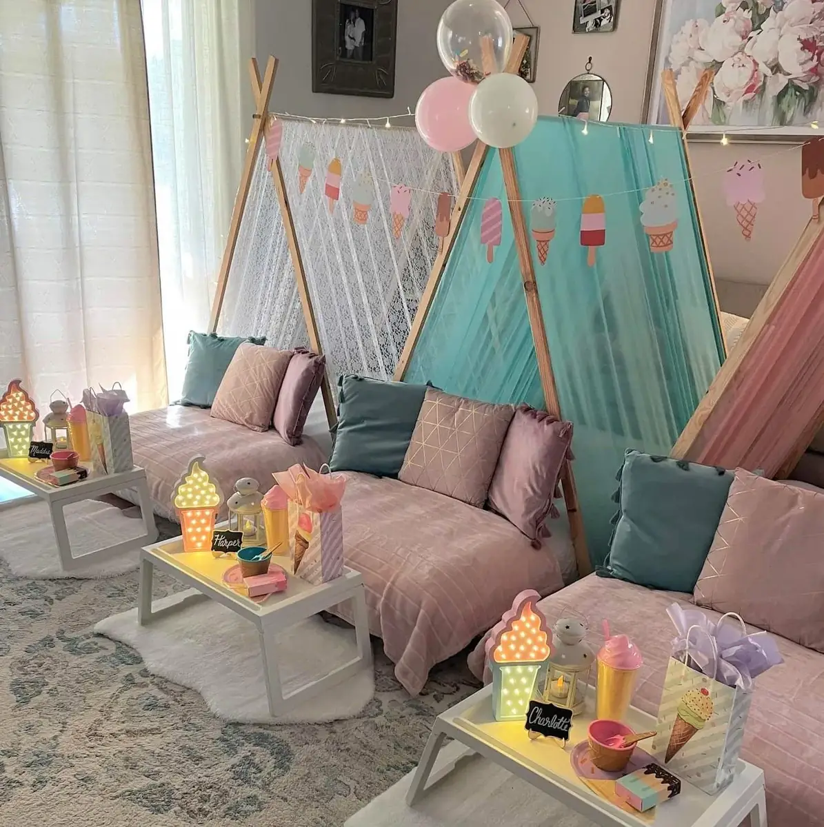 Ice Dreamy sleepover party theme